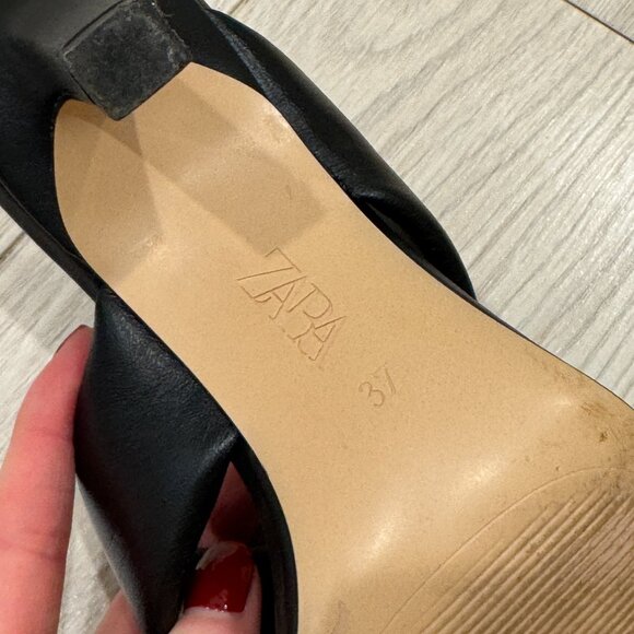 Zara Black Chunky Strappy Heels - Picture 10 of 10